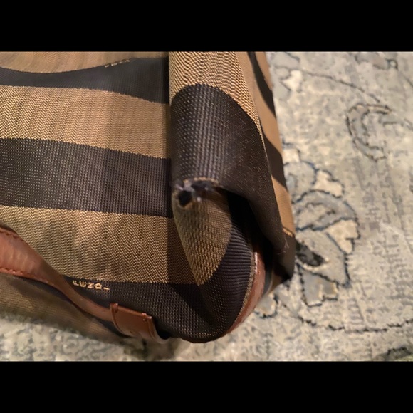 Fendi Stripped Canvas Hobo Bag - Picture 7 of 7